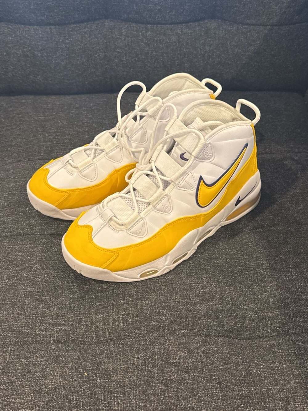 9M - Nike Air Max Uptempo 95 'Lakers' White/Amarillo-Court Purple